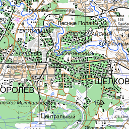 Карта щелковского района московской области с деревнями и дорогами подробная