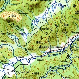 Карта баунтовского эвенкийского района